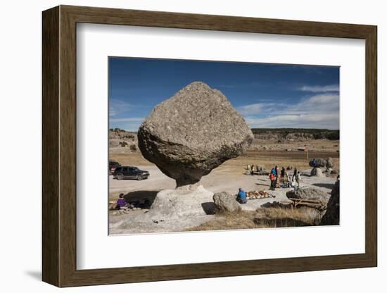 Valle de los Hongos (Mushroom Rocks) formed of volcanic ash, Creel, Chihuahua, Mexico, North Americ-Tony Waltham-Framed Photographic Print