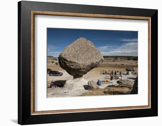 Valle de los Hongos (Mushroom Rocks) formed of volcanic ash, Creel, Chihuahua, Mexico, North Americ-Tony Waltham-Framed Photographic Print