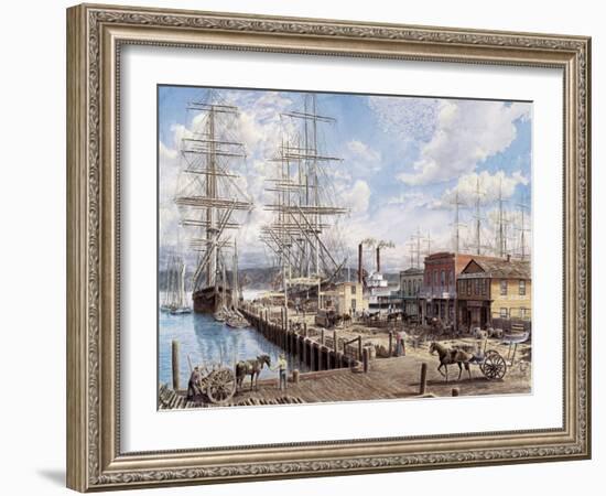 Vallejo St. Wharf-Stanton Manolakas-Framed Giclee Print