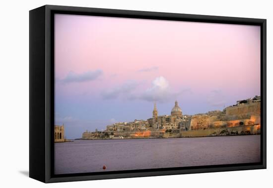 Valletta, Malta, Waterfront City Skyline During Sunset-Richard Wright-Framed Premier Image Canvas