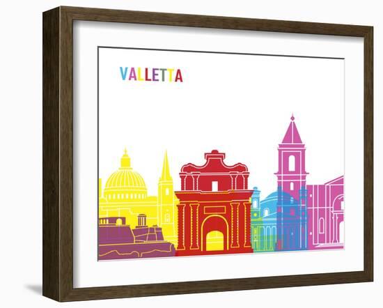 Valletta Skyline Pop-paulrommer-Framed Art Print