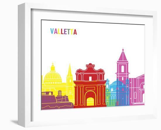 Valletta Skyline Pop-paulrommer-Framed Art Print