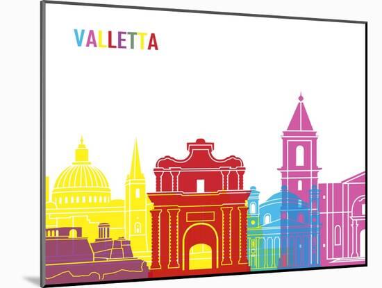 Valletta Skyline Pop-paulrommer-Mounted Art Print