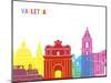 Valletta Skyline Pop-paulrommer-Mounted Art Print