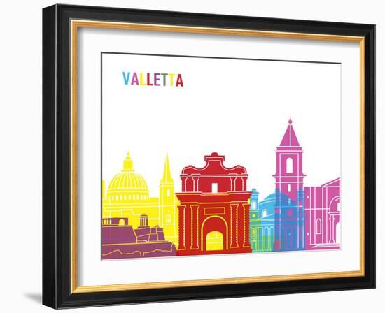 Valletta Skyline Pop-paulrommer-Framed Art Print