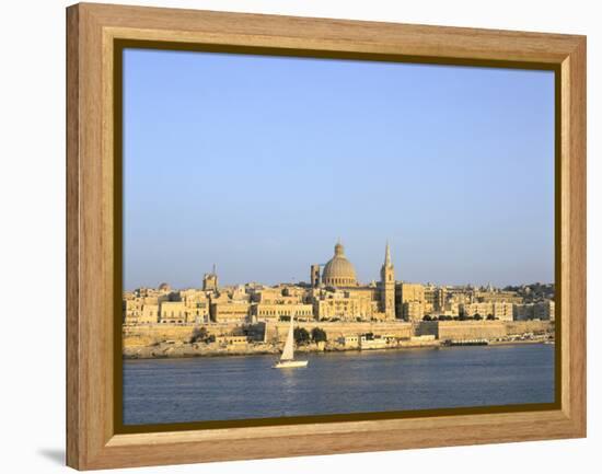 Valletta, Viewed from Sliema, Malta-Peter Thompson-Framed Premier Image Canvas