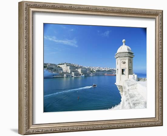 Valletta Viewed Over the Grand Harbour, Malta, Mediterranean-Simon Harris-Framed Photographic Print