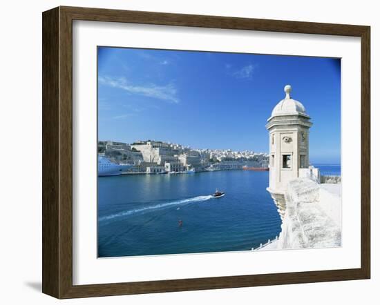 Valletta Viewed Over the Grand Harbour, Malta, Mediterranean-Simon Harris-Framed Photographic Print