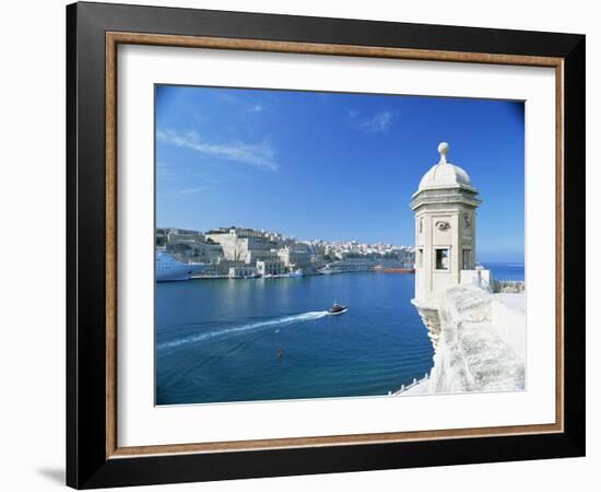 Valletta Viewed Over the Grand Harbour, Malta, Mediterranean-Simon Harris-Framed Photographic Print