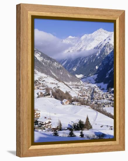 Valley Above Town of Solden in the Austrian Alps,Tirol (Tyrol), Austria, Europe-Richard Nebesky-Framed Premier Image Canvas