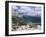 Valley East of Gardena Pass with Villages of Colfosco and Corvara, Dolomites, Alto Adige, Italy-Richard Nebesky-Framed Photographic Print