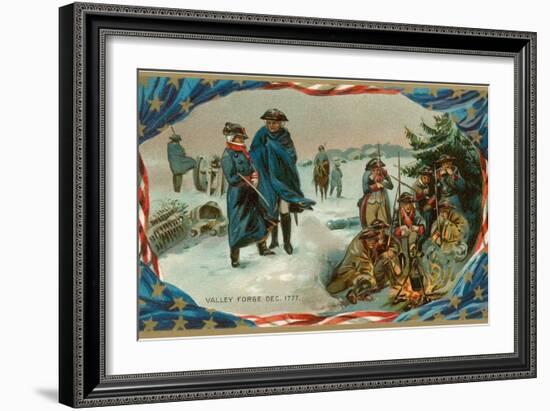 Valley Forge Campfire-null-Framed Premium Giclee Print