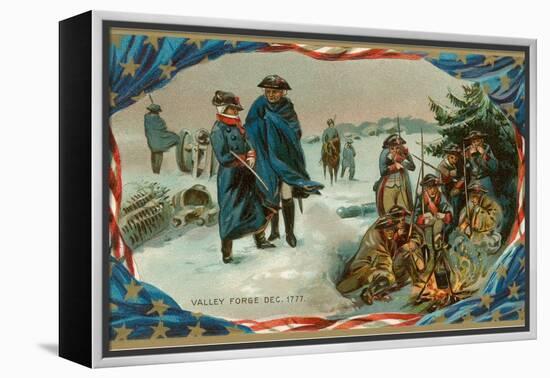 Valley Forge Campfire-null-Framed Stretched Canvas