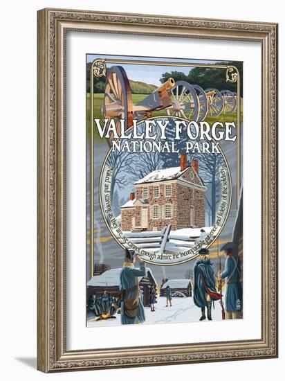 Valley Forge, Pennsylvania - Montage Scenes-Lantern Press-Framed Art Print