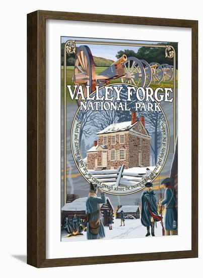 Valley Forge, Pennsylvania - Montage Scenes-Lantern Press-Framed Art Print