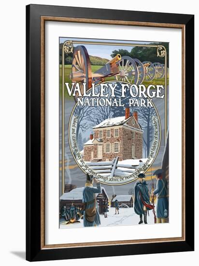 Valley Forge, Pennsylvania - Montage Scenes-Lantern Press-Framed Art Print