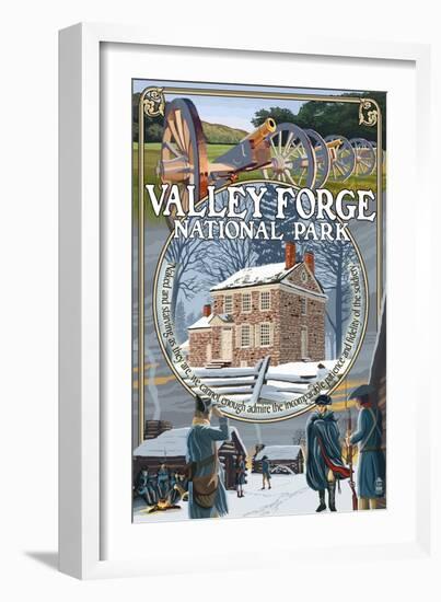 Valley Forge, Pennsylvania - Montage Scenes-Lantern Press-Framed Art Print