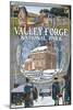 Valley Forge, Pennsylvania - Montage Scenes-Lantern Press-Mounted Art Print