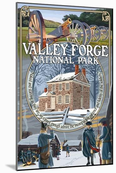 Valley Forge, Pennsylvania - Montage Scenes-Lantern Press-Mounted Art Print