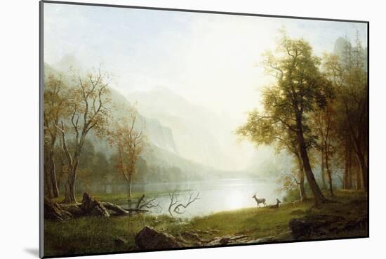 Valley in King's Canyon-Albert Bierstadt-Mounted Giclee Print