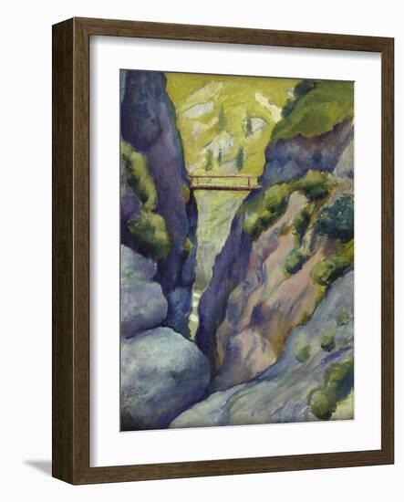 Valley in Tegernse; Schlucht in Tegernse-Auguste Macke-Framed Giclee Print