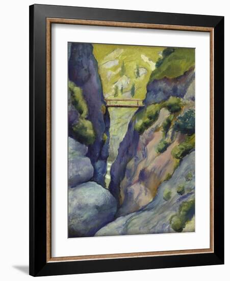 Valley in Tegernse; Schlucht in Tegernse-Auguste Macke-Framed Giclee Print