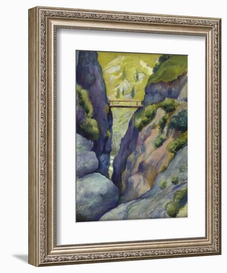 Valley in Tegernse; Schlucht in Tegernse-Auguste Macke-Framed Giclee Print