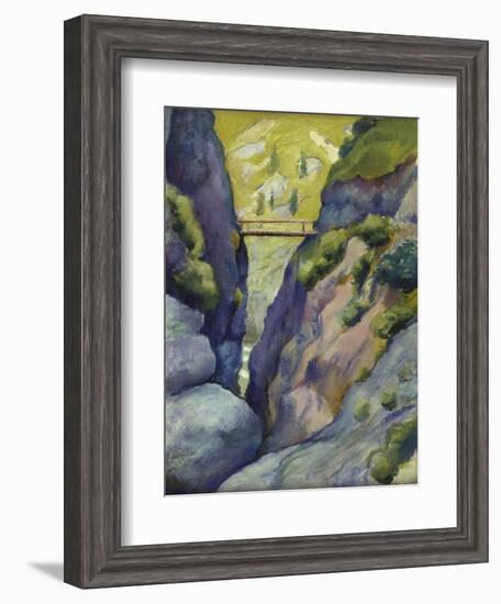 Valley in Tegernse; Schlucht in Tegernse-Auguste Macke-Framed Giclee Print