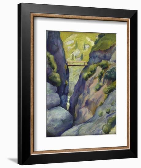 Valley in Tegernse; Schlucht in Tegernse-Auguste Macke-Framed Giclee Print