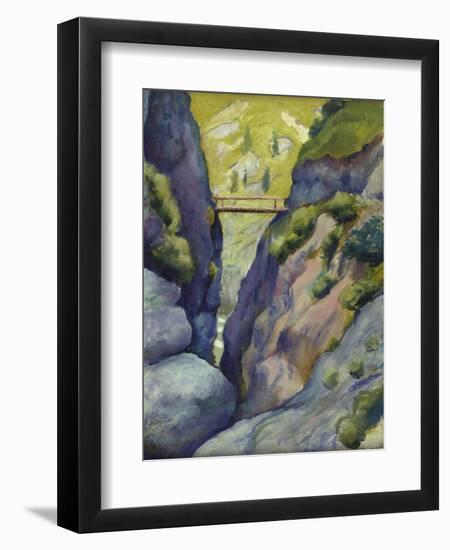 Valley in Tegernse; Schlucht in Tegernse-Auguste Macke-Framed Giclee Print