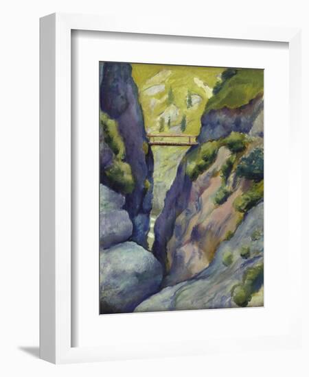 Valley in Tegernse; Schlucht in Tegernse-Auguste Macke-Framed Giclee Print