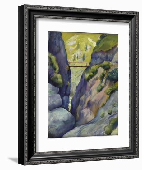 Valley in Tegernse; Schlucht in Tegernse-Auguste Macke-Framed Giclee Print