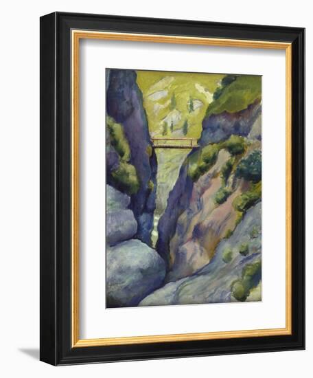 Valley in Tegernse; Schlucht in Tegernse-Auguste Macke-Framed Giclee Print