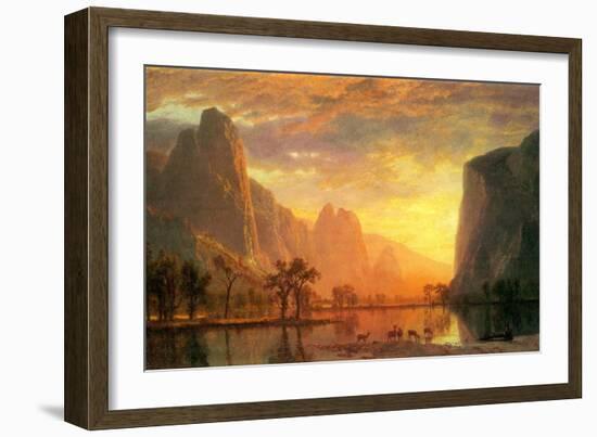 Valley in Yosemite-Albert Bierstadt-Framed Art Print