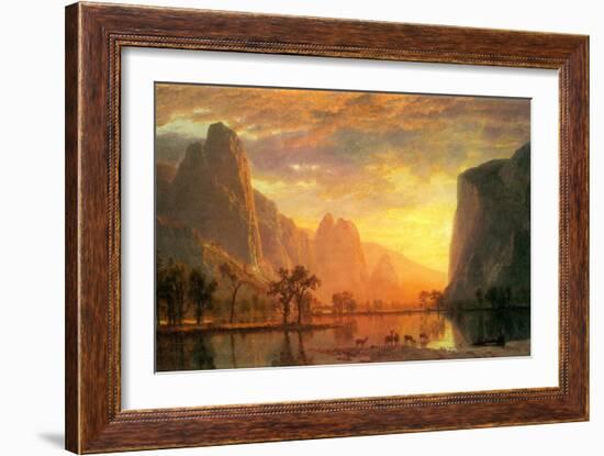 Valley in Yosemite-Albert Bierstadt-Framed Art Print