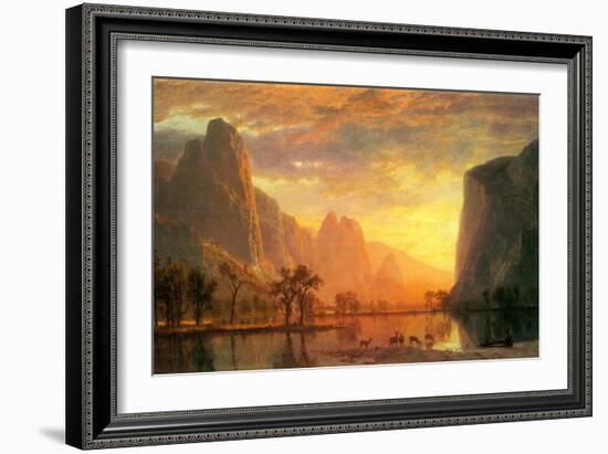 Valley in Yosemite-Albert Bierstadt-Framed Art Print