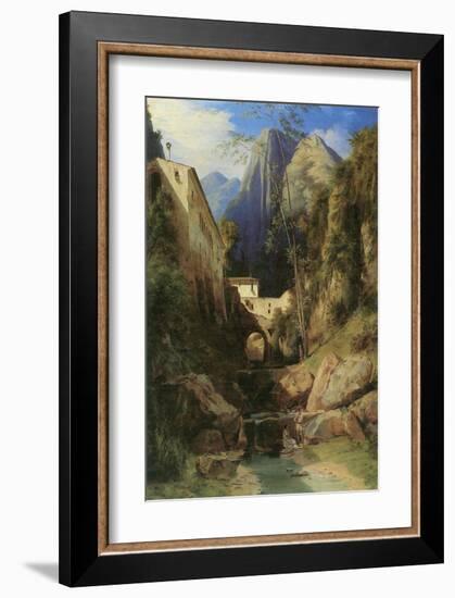 Valley near Amalfi-Karl Blechen-Framed Art Print