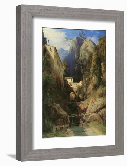 Valley near Amalfi-Karl Blechen-Framed Art Print