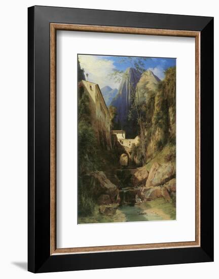 Valley near Amalfi-Karl Blechen-Framed Art Print