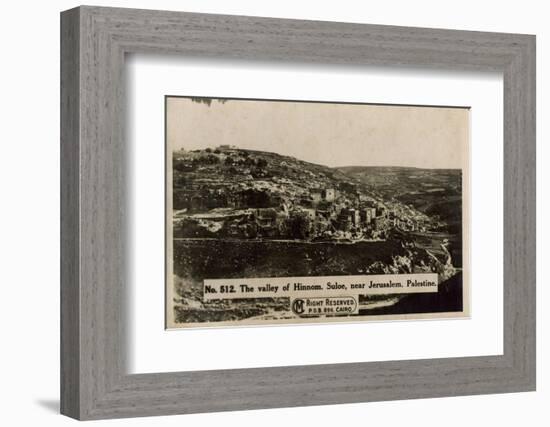 Valley of Hinnom, Suloe, Near Jerusalem-null-Framed Photographic Print