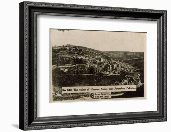 Valley of Hinnom, Suloe, Near Jerusalem-null-Framed Photographic Print