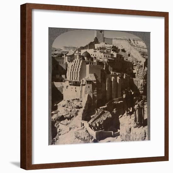 'Valley of Mar Saba and Convent, from Brook Kedron, c1900-Unknown-Framed Photographic Print