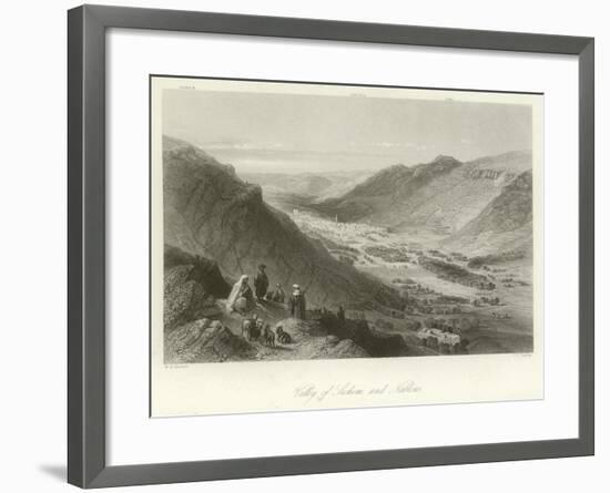 Valley of Sichem and Nablus, Palestine-William Henry Bartlett-Framed Giclee Print