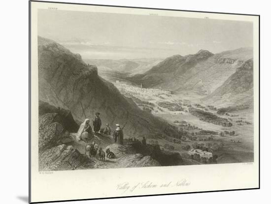 Valley of Sichem and Nablus, Palestine-William Henry Bartlett-Mounted Giclee Print