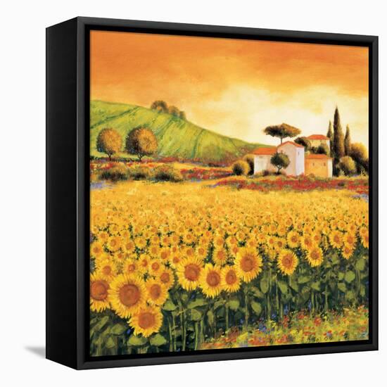 Valley of Sunflowers-Richard Leblanc-Framed Stretched Canvas