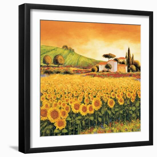 Valley of Sunflowers-Richard Leblanc-Framed Art Print