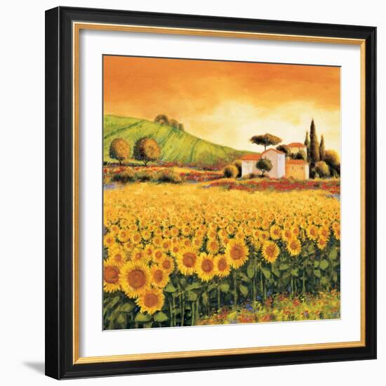 Valley of Sunflowers-Richard Leblanc-Framed Art Print