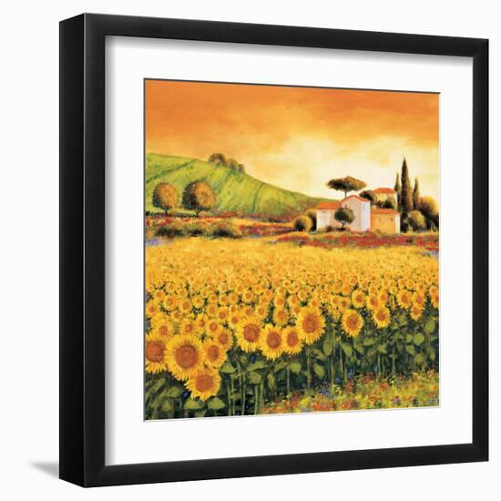 Valley of Sunflowers-Richard Leblanc-Framed Art Print