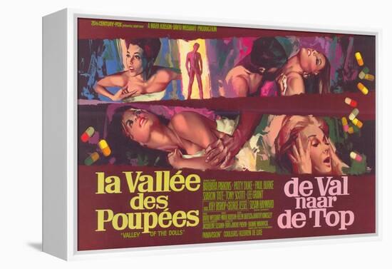 Valley of the Dolls, Belgian Movie Poster, 1967-null-Framed Stretched Canvas