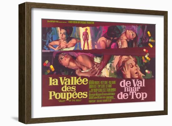 Valley of the Dolls, Belgian Movie Poster, 1967-null-Framed Premium Giclee Print